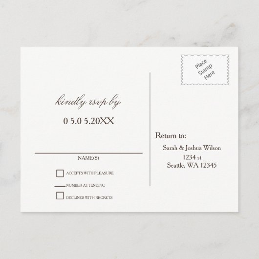 Rustiek Land Zonnebloemen Schuur Hout Bruiloft RSV Uitnodiging Briefkaart (Achterkant)