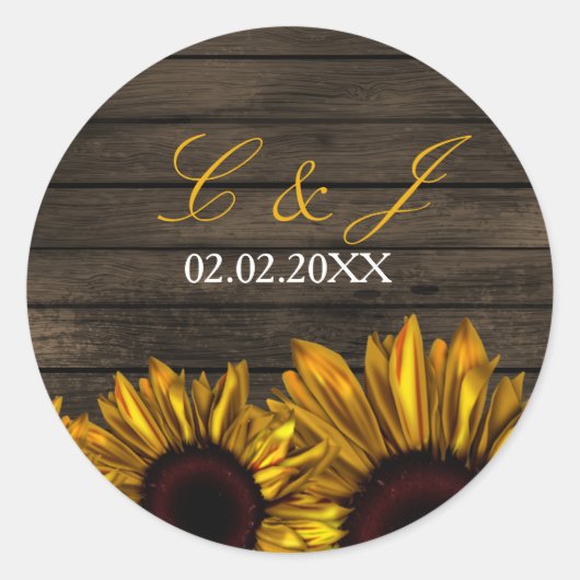 Rustiek Land Zonnebloemen Schuur Houten stickers (Voorkant)