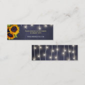 Rustiek land zonnebloemen trouwwebsite RSVP Mini Visitekaartje (Voorkant / Achterkant)