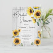 Rustiek Land Zonnebloemen Vrijgezellenfeest Kaart (Staand voorkant)