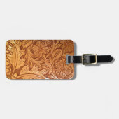 Rustiek land zuidwestelijke stijl western leer bagagelabel (Voorkant horizontaal)