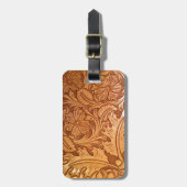 Rustiek land zuidwestelijke stijl western leer bagagelabel (Voorkant verticaal)