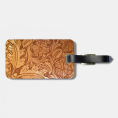 Rustiek land zuidwestelijke stijl western leer bagagelabel (Achterkant horizontaal)