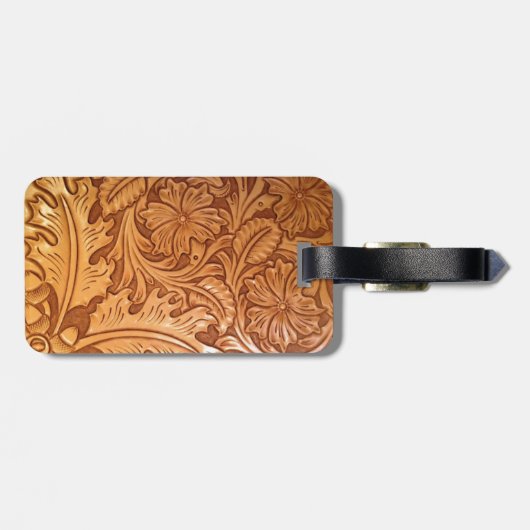 Rustiek land zuidwestelijke stijl western leer bagagelabel (Achterkant horizontaal)