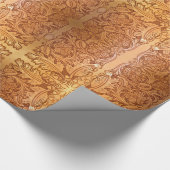 Rustiek land zuidwestelijke stijl western leer cadeaupapier (Hoek)