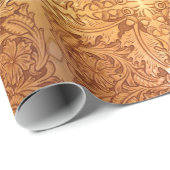 Rustiek land zuidwestelijke stijl western leer cadeaupapier (Rol Hoek)