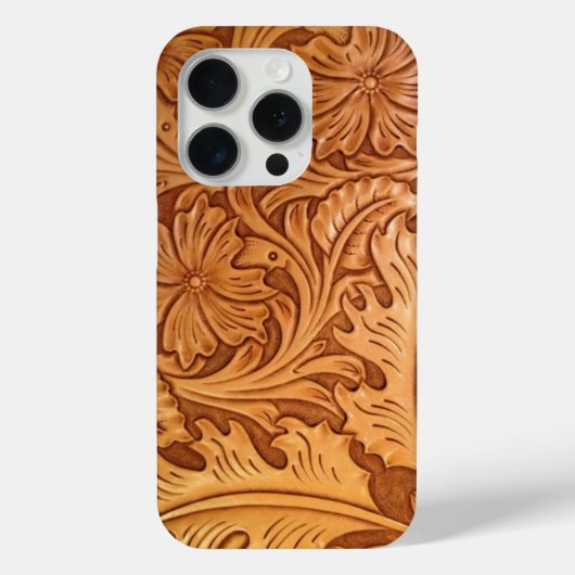 Rustiek land zuidwestelijke stijl western leer Case-Mate iPhone case (Achterkant)