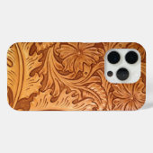 Rustiek land zuidwestelijke stijl western leer Case-Mate iPhone case (Achterkant (horizontaal))