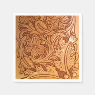 Rustiek land zuidwestelijke stijl western leer servet