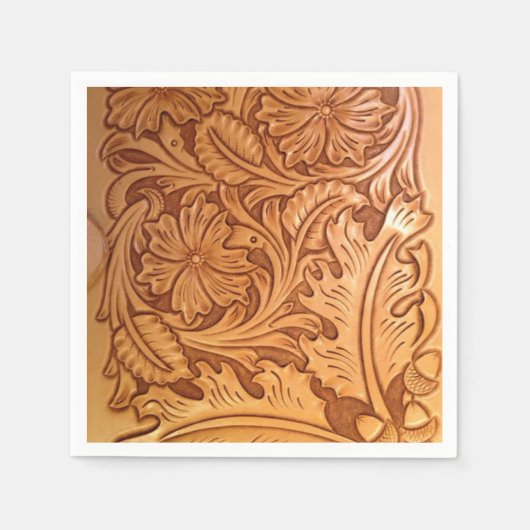 Rustiek land zuidwestelijke stijl western leer servet (Voorkant)