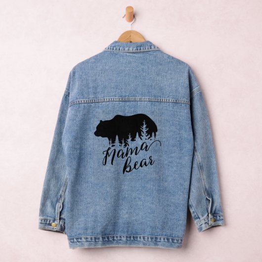 Rustiek Land Zwart Mama Beer Denim Jacket (Hangar)