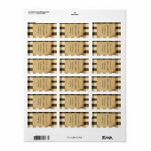 Rustiek Land Zwart Sepia Bruiloft Lip Balm Label (Full Sheet)