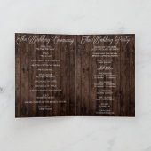 Rustiek Landelijk Paar Foto Huwelijk Programma (Binnen)