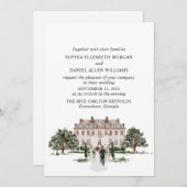 Rustiek Landgoed Bruiloft Kaart (Voorkant / Achterkant)