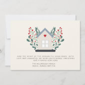 Rustiek landhuis en bessen kerst Kaart (Voorkant)