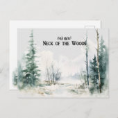 Rustiek Landschap We hebben verplaatst Nieuwe Home Briefkaart (Voorkant / Achterkant)