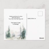 Rustiek Landschap We hebben verplaatst Nieuwe Home Briefkaart (Achterkant)