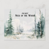 Rustiek Landschap We hebben verplaatst Nieuwe Home Briefkaart (Voorkant)