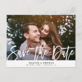 Rustiek landscript Save the Date Wedding Briefkaart (Voorkant)