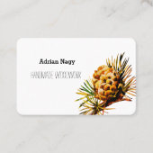 Rustiek Larch kegel visitekaartje (Voorkant)