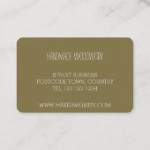 Rustiek Larch kegel visitekaartje (Achterkant)