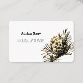 Rustiek Larch kegel visitekaartje (Voorkant)