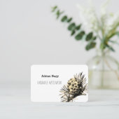 Rustiek Larch kegel visitekaartje (Staand voorkant)