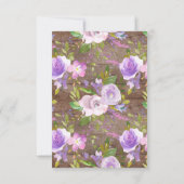 Rustiek Lavendel Bloemen Baby shower Boek voor Bab Kaart (Achterkant)