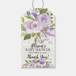 Rustiek Lavendel Bloemen Baby shower Favor Cadeau Cadeaulabel