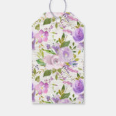 Rustiek Lavendel Bloemen Baby shower Favor Cadeau  Cadeaulabel (Achterkant)