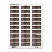 Rustiek Lavendel Bloemen Elegant Schuur Hout Etiket (Full Sheet)