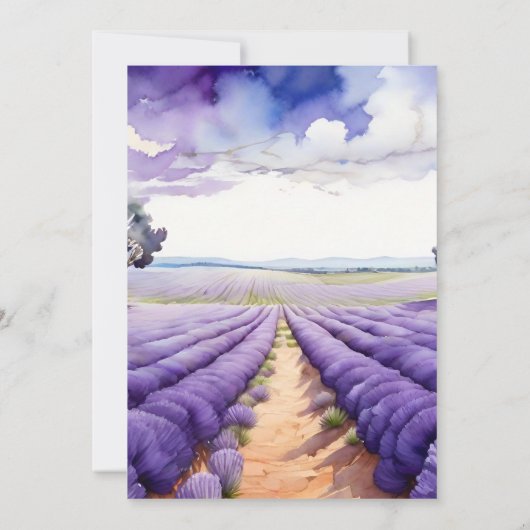 Rustiek Lavendel Vrijgezellenfeest Kaart (Achterkant)