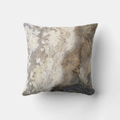 Rustiek leer, Antiek kant en Buttonnen Western Kussen (Achterkant)