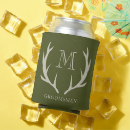Rustiek Leger Groen Antler Custom Groomsmen Gift Blikjeskoeler