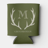 Rustiek Leger Groen Antler Custom Groomsmen Gift Blikjeskoeler (Voorkant)