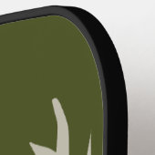 Rustiek Leger Groen Antler Custom Groomsmen Gift Pickleball Paddle (Links Detail)