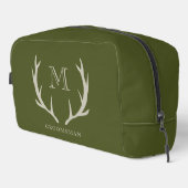 Rustiek Leger Groen Antler Custom Groomsmen Gift Toilettasje (Rechterhoek)