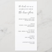 Rustiek Let's Eat Bruiloft Diner en Drinken Menu (Achterkant)