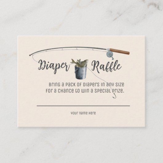 Rustiek Leuk Klein Visser Luier Raffle Kaart (Voorkant)