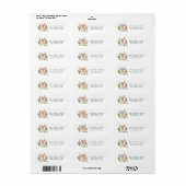 Rustiek Leuke Fox Bloemen Retouradres Label (Full Sheet)