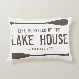 Rustiek leven is beter bij het meerhuis roeispanen accent kussen