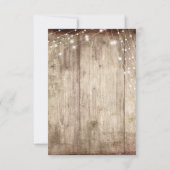 Rustiek Licht Bruin Hout & Lichten Bruiloft RSVP 1 (Achterkant)