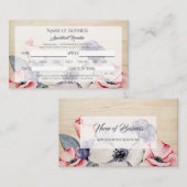 Rustiek licht hout zomer bloesem afspraak kaart afsprakenkaartje (Voorkant / Achterkant)