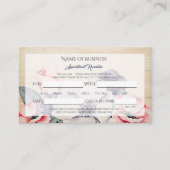 Rustiek licht hout zomer bloesem afspraak kaart afsprakenkaartje (Voorkant)