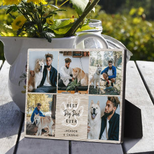 Rustiek Licht Houten Beste Hond Papa Ooit Foto Col Fotoplaat
