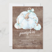 Rustiek lief klein pompoen jongens Baby shower Kaart (Voorkant)