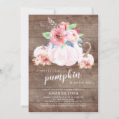 Rustiek lief klein pompoen meisjes Baby shower Kaart (Voorkant)