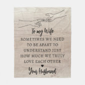 Rustiek Liefde Quote Vrouw Man Fleece Deken (Voorkant)