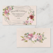 Rustiek lijst bloemenluier loterij ticket informatiekaartje (Voorkant / Achterkant)