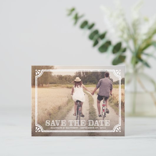 rustiek Lijst | Het Briefkaart Datum opslaan (Staand voorkant)